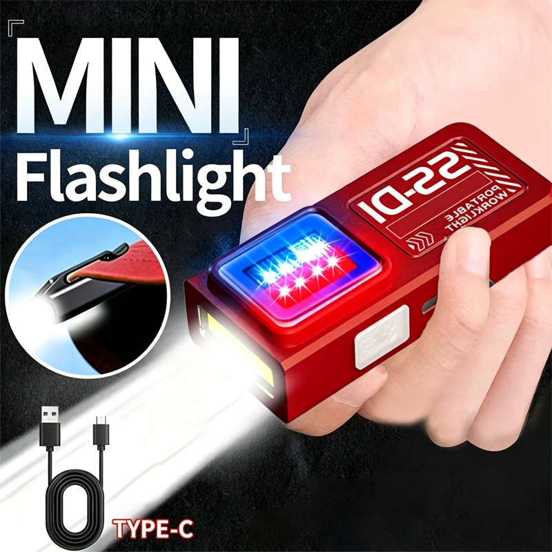 Mini Electronics Gadgets - 1/2 個ミニ COB LED 懐中電灯 USB