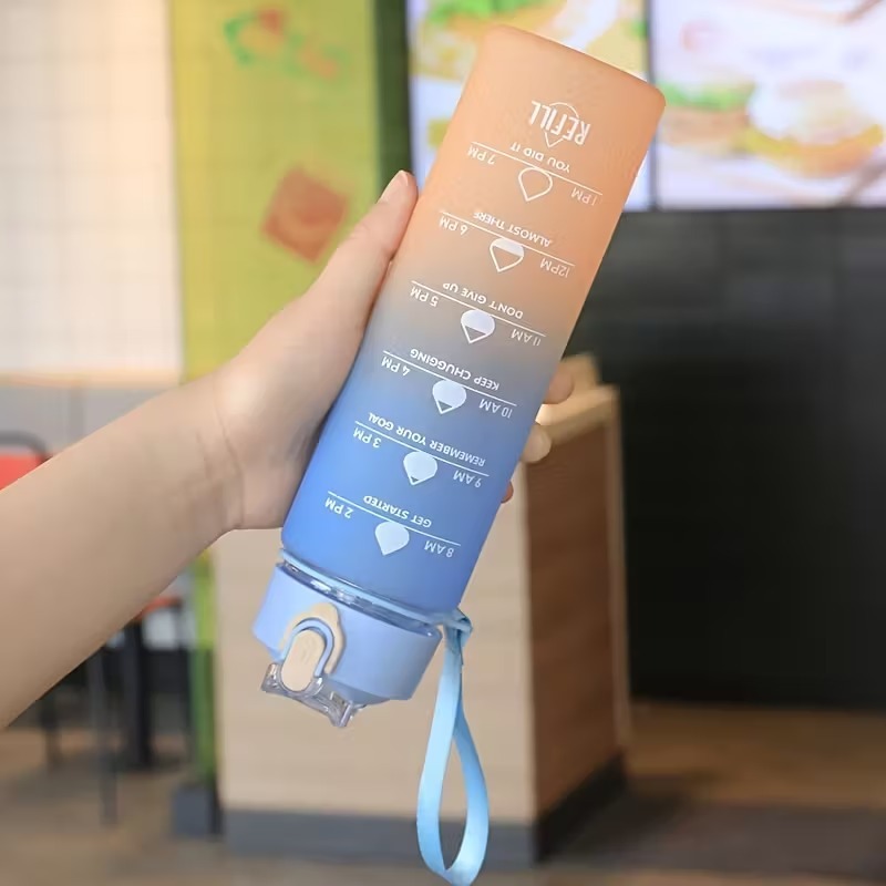 900ml スポーツウォーターボトル 高温耐性 目盛り付きス - Smart Water Bottle Tracker のレビューと価格