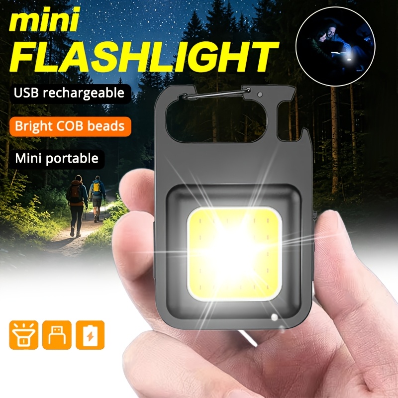 ポータブルキーホルダーライトミニ多機能キャンプ懐中電灯USB - Mini Electronics Gadgets のレビューと価格