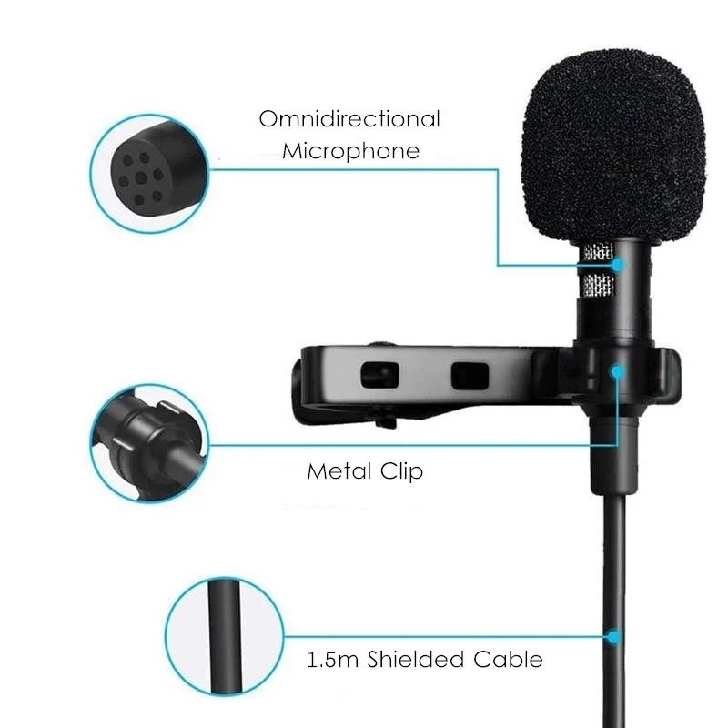 1/3/5 個ポータブル USB ミニラベリアマイク 3.5 - Mini Electronics Gadgets のレビューと価格