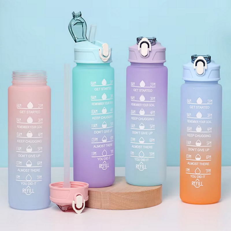 スポーツウォーターボトル 時間追跡ストロー付き 漏れ防止ロッ - Smart Water Bottle Tracker のレビューと価格
